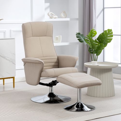 Fauteuil Relax Pivotant Inclinable Style Contemporain Avec Repose-pied