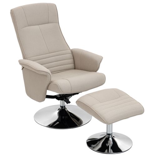 Fauteuil Relax Pivotant Inclinable Style Contemporain Avec Repose-pied