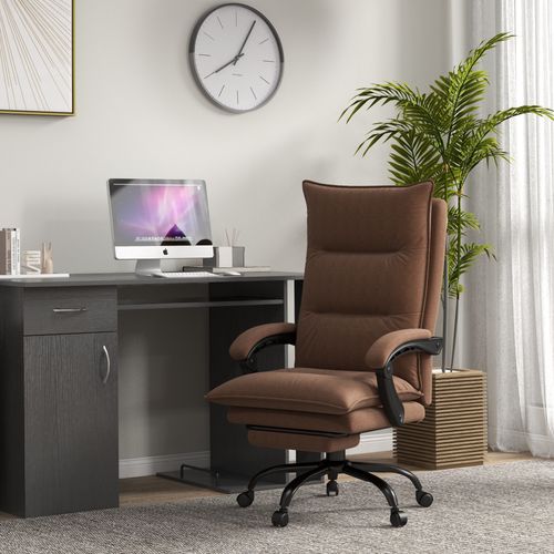 Fauteuil De Bureau Massant Chauffant Inclinable Repose-pieds Microfibre