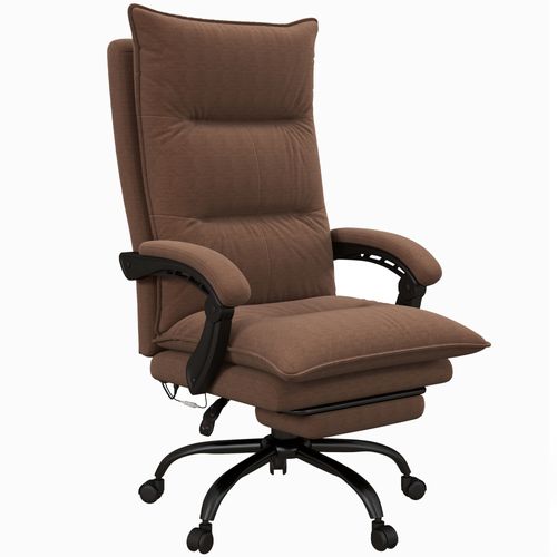 Fauteuil De Bureau Massant Chauffant Inclinable Repose-pieds Microfibre