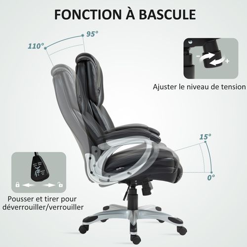 Chaise De Bureau Direction Réglable Bascule Verrouillable