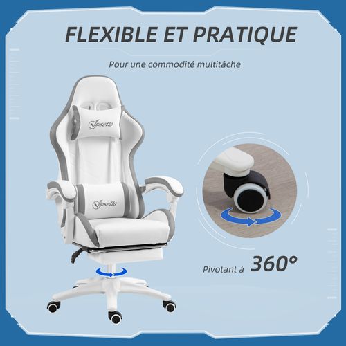 Chaise De Bureau Gaming Inclinable Réglable - Coussins Inclus