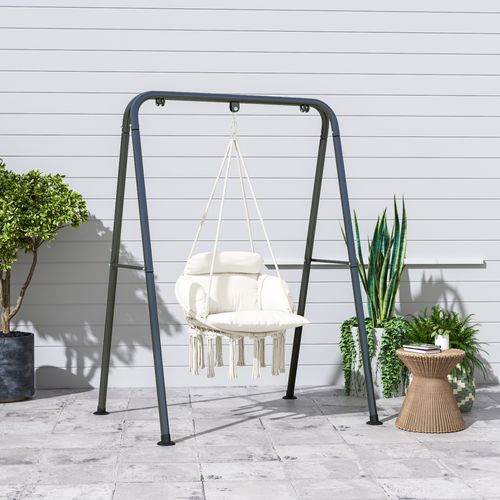 Chaise Suspendue De Jardin Avec Coussin Macramé Coton