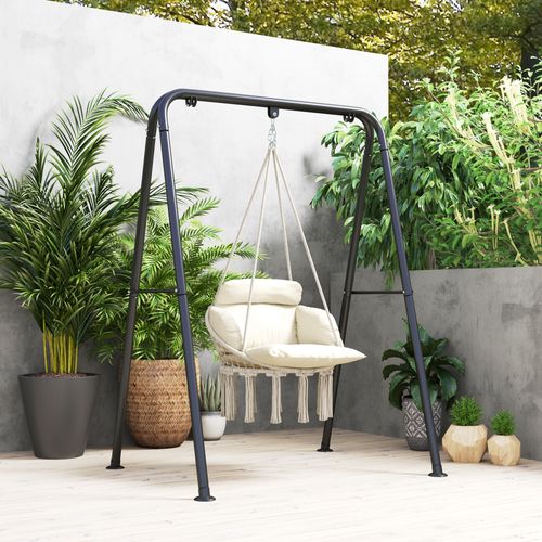 Chaise Suspendue De Jardin Avec Coussin Macramé Coton