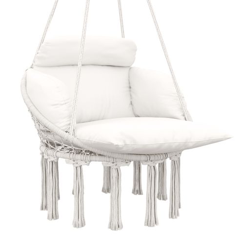 Chaise Suspendue De Jardin Avec Coussin Macramé Coton