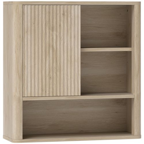 Armoire Murale De Salle De Bain Style Bohème Porte Coulissante Étagère Niche