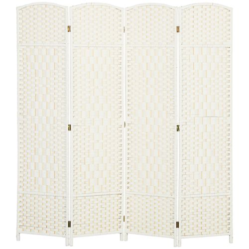 Paravent Intérieur En Bois 4 Panneaux 180 X 180 Cm Séparateur De Pièce Pliable Bois