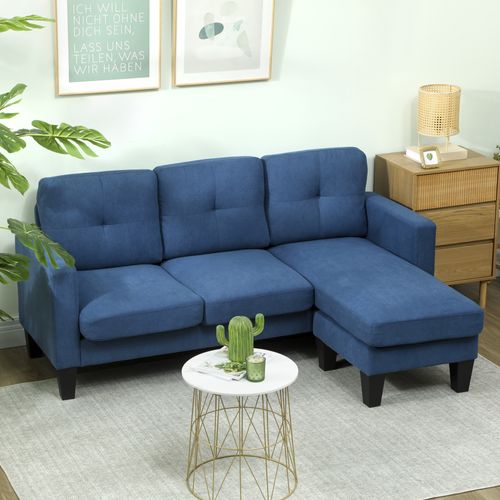 Canapé D'angle 3 Places Méridienne Réversible Tissu