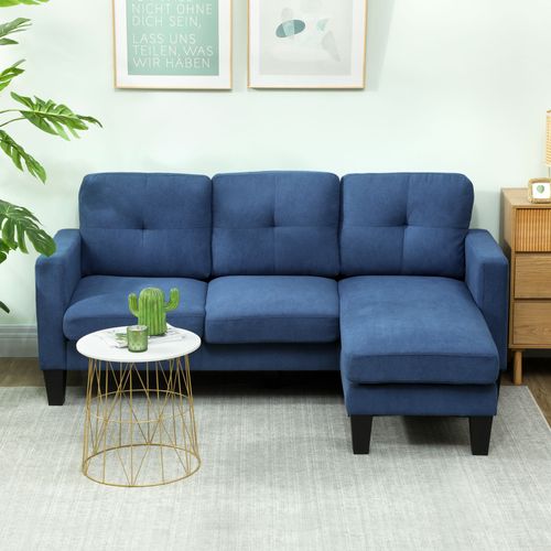 Canapé D'angle 3 Places Méridienne Réversible Tissu