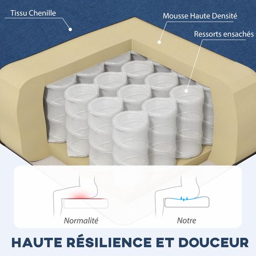 Canapé D'angle 3 Places Méridienne Réversible Tissu