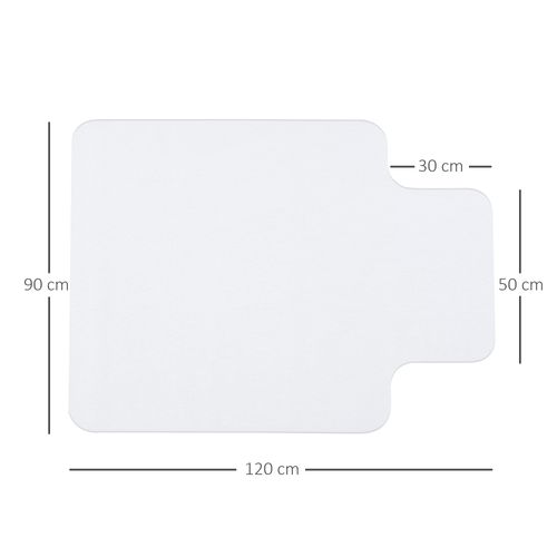 Tapis Protège-sol Chaise Bureau - 120l X 90l Cm Ép. 1,5 Mm - Pvc Transparent