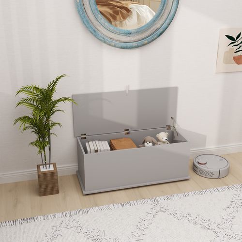 Coffre Malle De Rangement Dim. 100l X 40l X 40h Cm Panneaux Particules