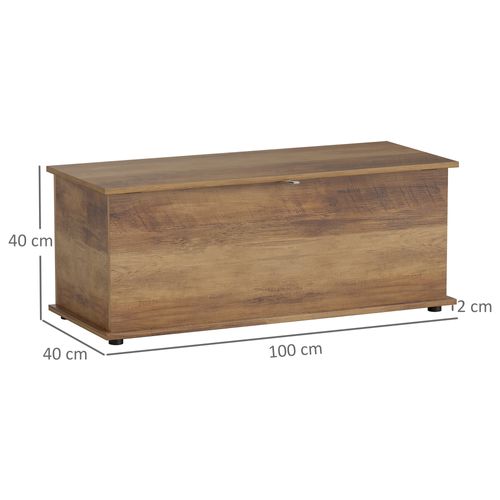 Coffre Malle De Rangement Dim. 100l X 40l X 40h Cm Panneaux Particules
