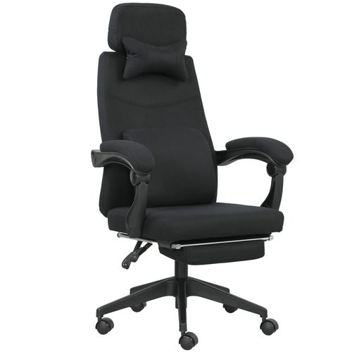 Fauteuil De Bureau Manager Repose-pied Tétière Coussin Lombaires Intégrés