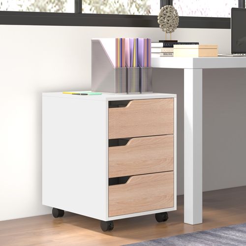 Caisson De Bureau Rangement Sur Roulettes 3 Tiroirs