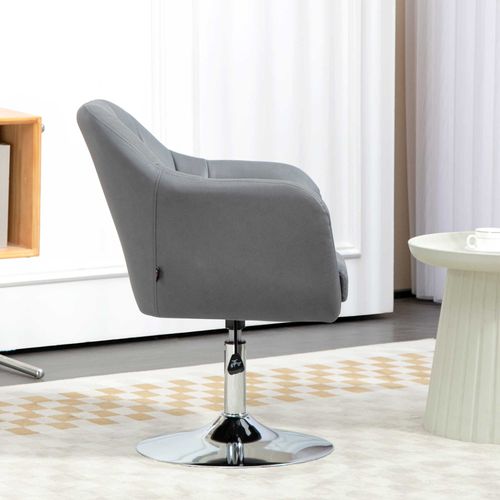Fauteuil Lounge Design Avec Coussin Lin Gris