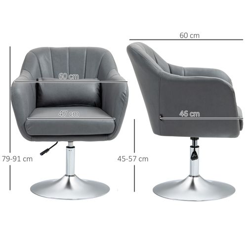 Fauteuil Lounge Design Avec Coussin Lin Gris