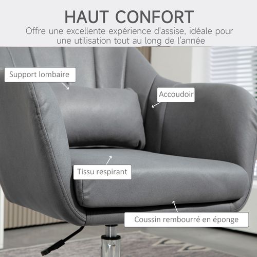 Fauteuil Lounge Design Avec Coussin Lin Gris