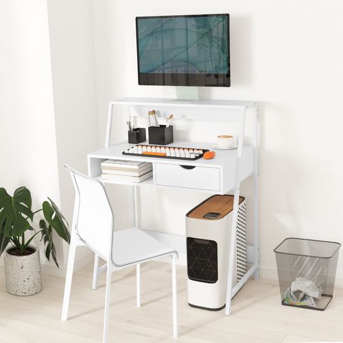 Bureau Secrétaire Style Néo-rétro Multi-rangement