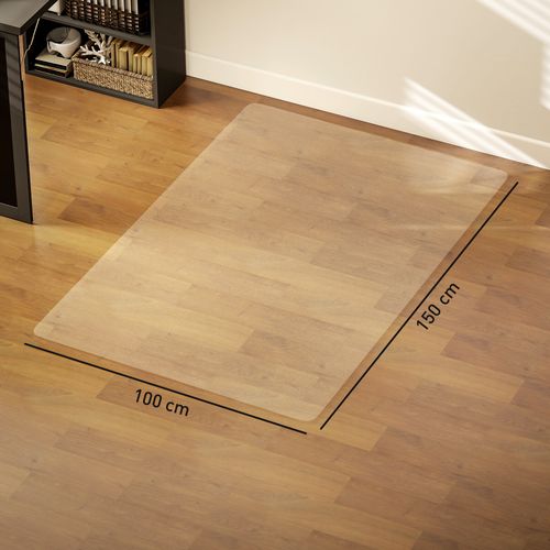 Tapis Protège-sol Chaise Bureau - 100x150cm Ép.1,5mm - Pvc Transparent