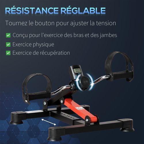 Mini Vélo D'appartement Résistance Hauteur Longueur Réglable Écran LCD