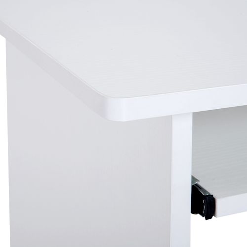 Bureau Informatique Compact 80 X 45 X 75 Cm Effet Bois Blanc