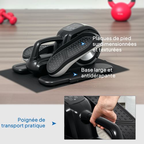 Mini Vélo Elliptique Électrique Télécommande, Bandes Résistance, Tapis Inclus