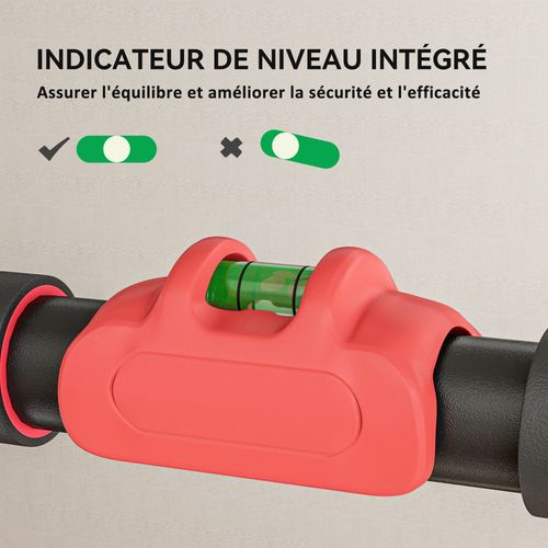 Barre De Traction Réglable Longueur 79-98 Cm Support à 6 Points Poignées Antidérapantes 225kg Max.