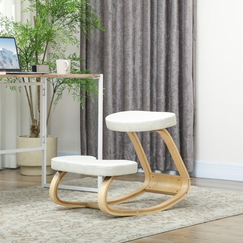 Siège Ergonomique - Siège Assis-genoux - Bois Bouleau Tissu
