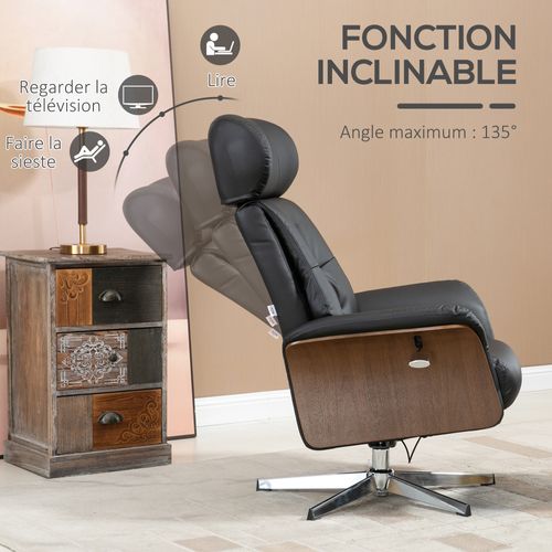 Ensemble Lounge Chair Design Avec Repose-pieds Assorti