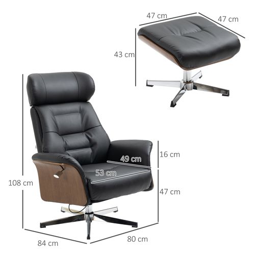 Ensemble Lounge Chair Design Avec Repose-pieds Assorti