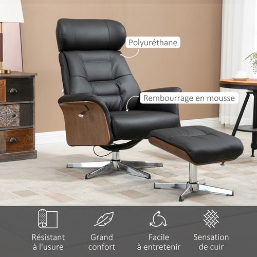 Ensemble Lounge Chair Design Avec Repose-pieds Assorti