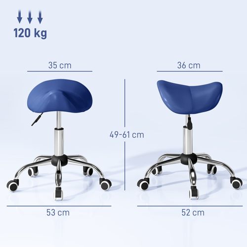 Tabouret De Massage Selle Ergonomique Hauteur Réglable Chromé