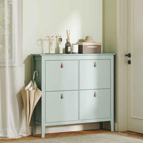 Meuble à Chaussures 4 Portes 4 Étagères