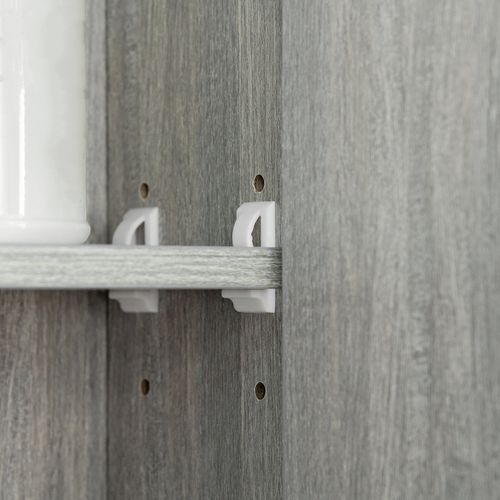 Armoire Miroir Salle De Bain 3 Portes 5 Étagères Niche