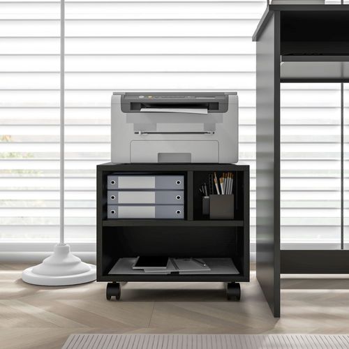 Support D'imprimante Caisson De Bureau 3 Niches