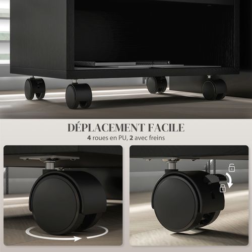 Support D'imprimante Caisson De Bureau 3 Niches