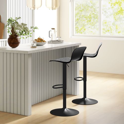 Lot De 2 Tabourets De Bar Design Réglables Pivotants