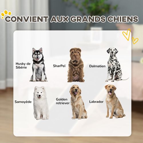 Rampe Pour Chien Canapé Hauteur Réglable Bois Noir