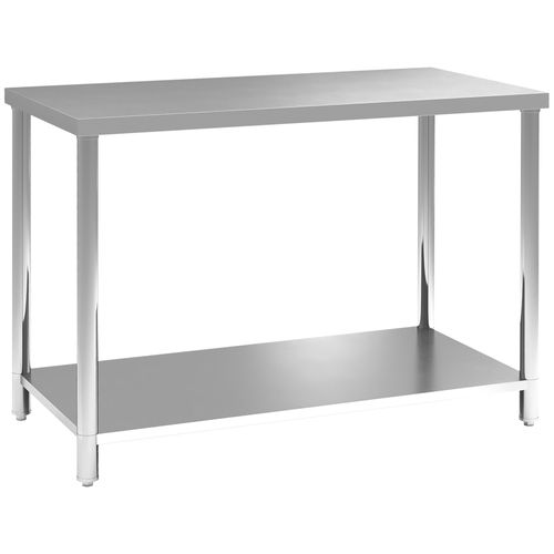 Table De Travail Acier Inox Avec Étagère 120 X 60 X 86 Cm
