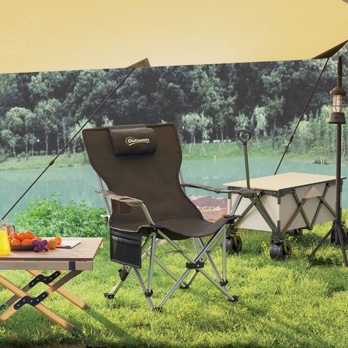 Chaise De Camping Pliante Repose-pied Amovible Sac