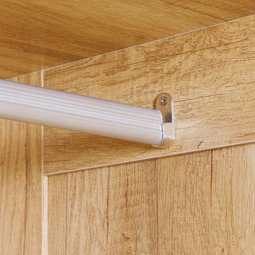 Armoire De Chambre 2 Portes Penderie 2 Tiroirs Aspect Chêne Clair