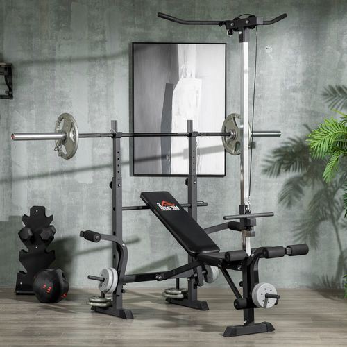 Banc De Musculation Complet Multifonction Réglable Noir