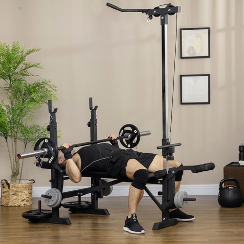 Banc De Musculation Complet Multifonction Réglable Noir