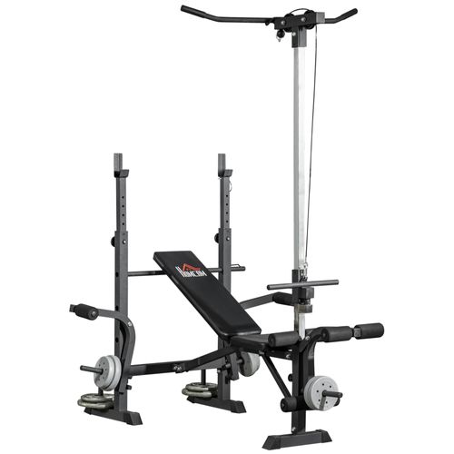 Banc De Musculation Complet Multifonction Réglable Noir