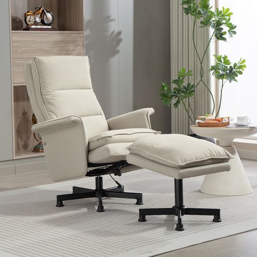 Fauteuil De Massage Avec Repose-pied Style Néo-rétro