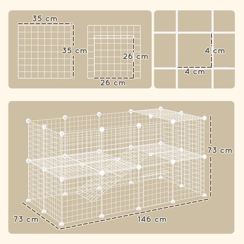 Cage Parc Enclos Modulable Pour Animaux Domestiques