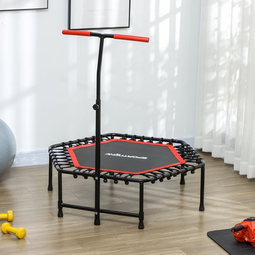 Trampoline De Fitness D.114 Cm Élastiques Bungee Guidon Réglable