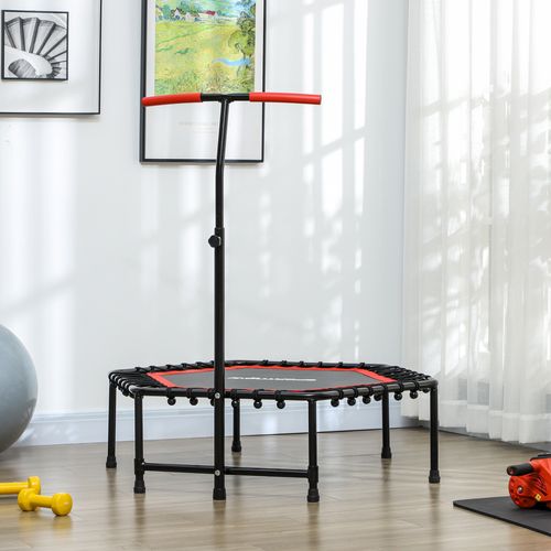 Trampoline De Fitness D.114 Cm Élastiques Bungee Guidon Réglable