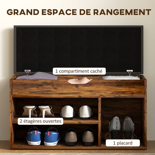 Banc à Chaussures Multi-rangement Design Contemporain